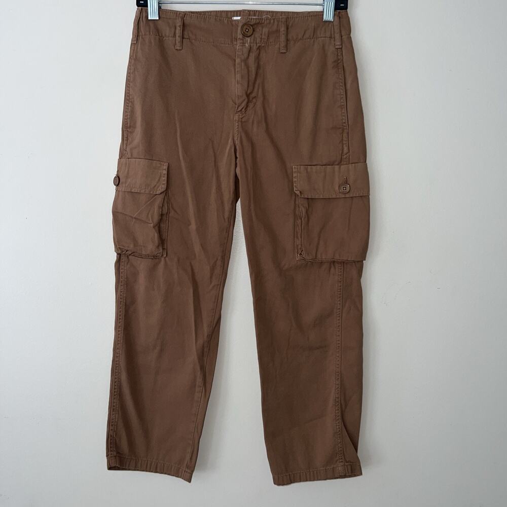 Frame Cargo Pants Womens Size 25 Brown Cropped Capri Utility Baggy